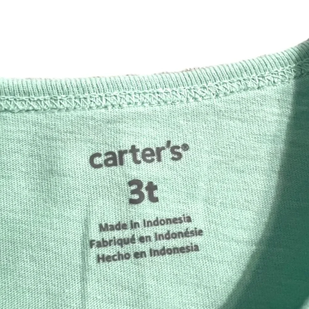 Carter's 3T Sparkly Unicorn Heart Peplum Shirt